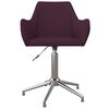 vidaXL Chaises pivotantes &agrave; manger lot de 6 violet tissu