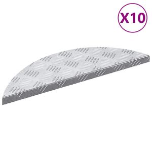 vidaXL Nez de marche 10 pc 60 x 18 x 2,5 cm Argent&eacute; Aluminium