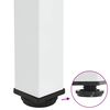 vidaXL Pieds de table basse 4 pi&egrave;ces Blanc 42-44 cm Acier