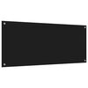 vidaXL Protection de cuisine Noir 120 x 50 x 0,6 cm verre trempé