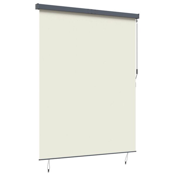 vidaXL Store enrouleur Ray&eacute; Cr&egrave;me 200 x 250 cm Tissu et Aluminium