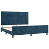 vidaXL Cadre de lit sans matelas bleu fonc&eacute; 160x200 cm velours