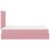 vidaXL Cadre de lit ottoman avec matelas rose 120x200 cm velours