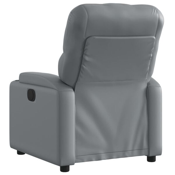 vidaXL Fauteuil inclinable Gris Similicuir