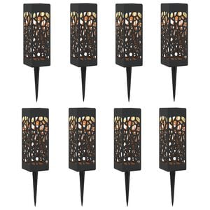 vidaXL Lampes solaires ext&eacute;rieures avec pique de sol 8 pcs Blanc chaud