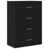 vidaXL Buffet Ch&ecirc;ne noir 60 x 31 x 84 cm Bois d'ing&eacute;nierie