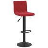 vidaXL Tabourets de bar lot de 2 rouge bordeaux velours