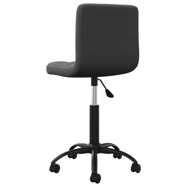 vidaXL Chaise pivotante de salle à manger Noir Velours