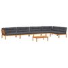 vidaXL Salon palette de jardin avec coussins 6pcs bois d'acacia massif