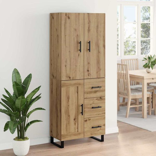 vidaXL Haut Armoire 2 pcs Ch&ecirc;ne artisanal 69,5 x 34 x 180 cm