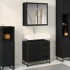 vidaXL Ensemble de mobilier de salle de bain 2 pcs Ch&ecirc;ne noir