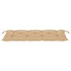 vidaXL Banc de jardin avec coussin beige 120 cm Bois de teck massif