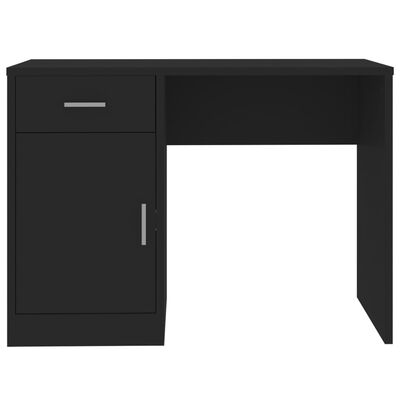 vidaXL Bureau avec tiroir et armoire Noir 100x40x73 cm Bois ingénierie