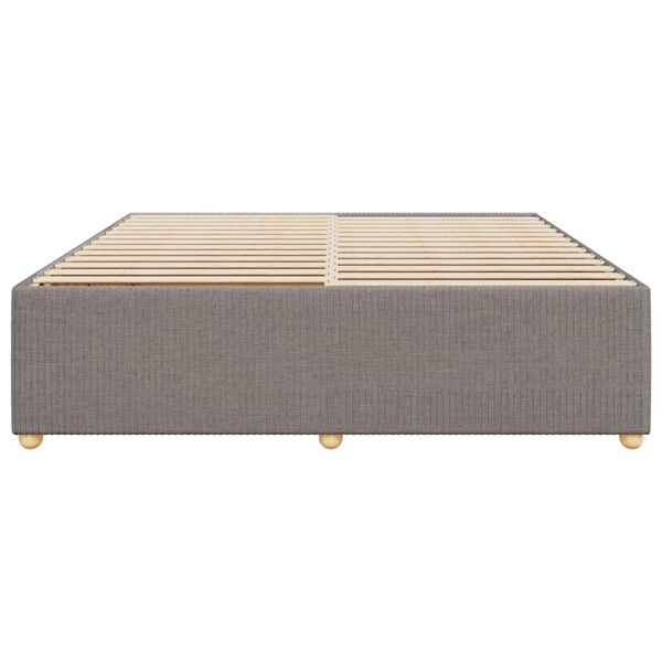 vidaXL Cadre de lit sans matelas taupe 180x200 cm tissu