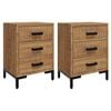 vidaXL Tables de chevet 2 pcs 40x30x55 cm Bois de pin massif