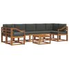 vidaXL Ensemble de canap&eacute;s d'ext&eacute;rieur 8 pc Naturel et Anthracite