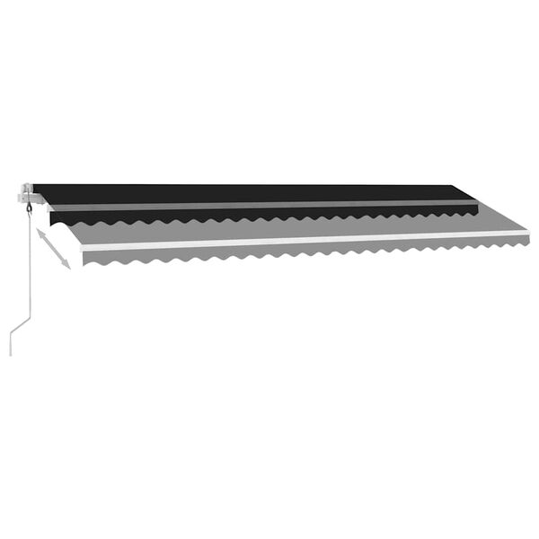 vidaXL Auvent automatique sur pied 600x300 cm Anthracite