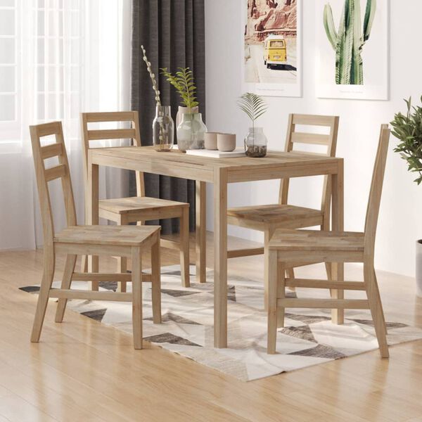 vidaXL Ensemble de salle &agrave; manger 5 pcs Bois d'acacia solide
