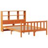 vidaXL Lit biblioth&egrave;que sans matelas cire marron 140x190 cm pin massif