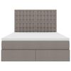 vidaXL Lit avec rangement et matelas Taupe 140 x 190 cm Polyester
