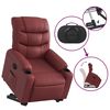 vidaXL Fauteuil inclinable &eacute;lectrique rouge bordeaux similicuir