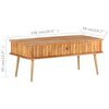 vidaXL Table basse 100x50x40 cm Bois d'acacia massif