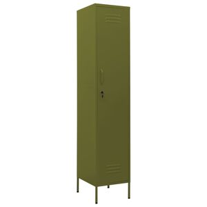 vidaXL Armoire &agrave; casiers Vert olive 35x46x180 cm Acier