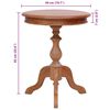 vidaXL Table d'appoint Naturel 50 x 50 x 65 cm Bois d'acajou massif