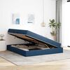 vidaXL Lit avec rangement et matelas Bleu 180 x 200 cm Polyester