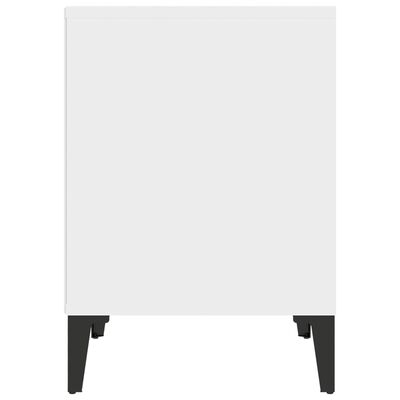 vidaXL Tables de chevet 2 pcs Blanc 40x35x50 cm