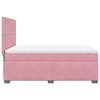 vidaXL Sommier &agrave; lattes de lit avec matelas Rose 140x190 cm Velours