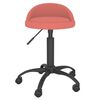 vidaXL Chaises &agrave; manger pivotantes lot de 4 Rose Velours