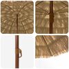 vidaXL Parasol de plage Naturel 255 x 255 x 255 cm Polyester et Acier