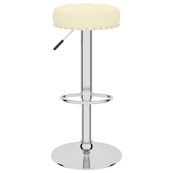vidaXL Tabourets de bar lot de 2 crème tissu