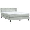 vidaXL Sommier &agrave; lattes de lit et matelas gris clair 160x210cm velours