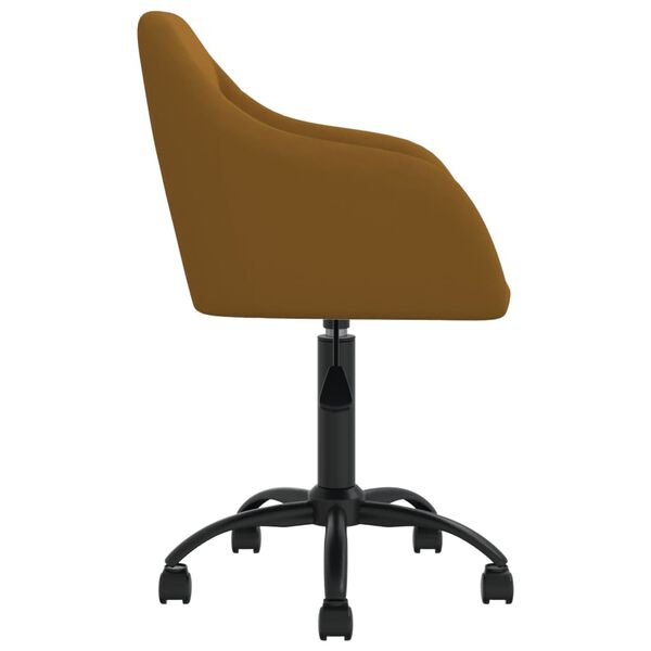 vidaXL Chaises pivotantes &agrave; manger lot de 2 marron velours