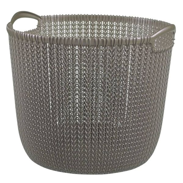 Curver Panier de rangement Knit Rond L 30 L Marron