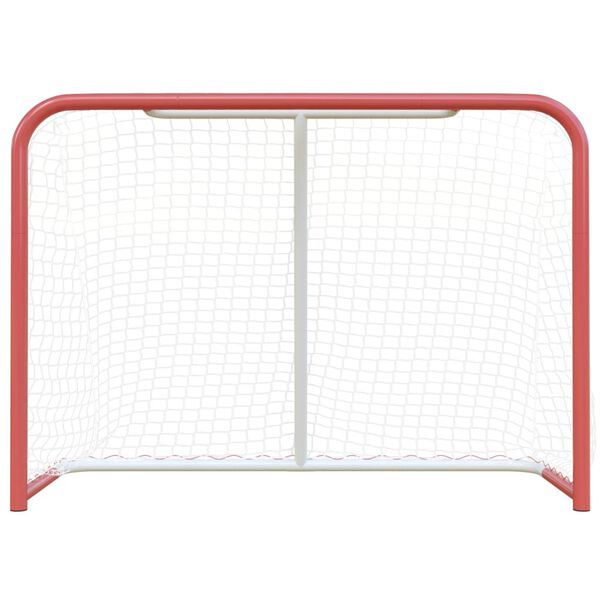 vidaXL But de hockey avec filet rouge et blanc 153x60x118 cm