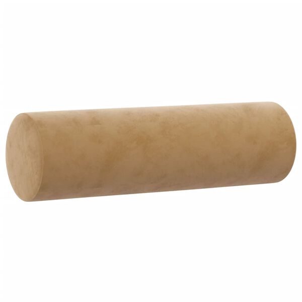 vidaXL Coussins d&eacute;coratifs lot de 2 Marron &Oslash;15x50 cm Velours