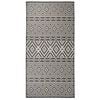 vidaXL Tapis &agrave; tissage plat d'ext&eacute;rieur 100x200 cm Rayures noires