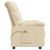 vidaXL Fauteuil de massage Crème Tissu