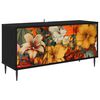 vidaXL Meuble TV GENNEP 102 x 33 x 51 cm Ch&ecirc;ne noir Bois d'ing&eacute;nierie