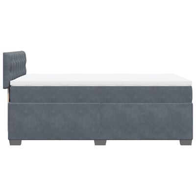 vidaXL Sommier à lattes de lit et matelas Gris foncé 80x200 cm Velours