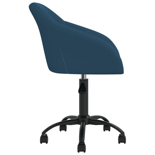 vidaXL Chaise pivotante de salle &agrave; manger Bleu Velours