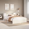 vidaXL Lit biblioth&egrave;que sans matelas blanc 140x200 cm bois pin massif