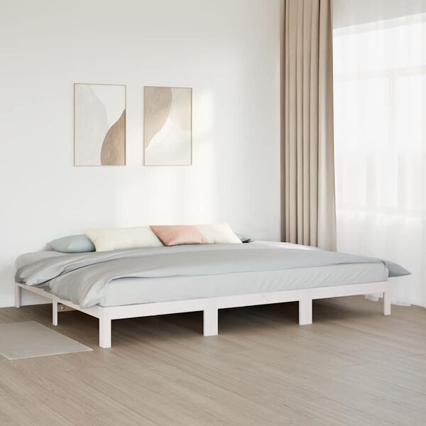 VidaXL Cadre de lit familial sans matelas blanc 270x200 cm