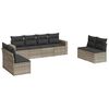 vidaXL Salon de jardin 8 pcs avec coussins gris clair r&eacute;sine tress&eacute;e
