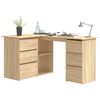 vidaXL Bureau d'angle Ch&ecirc;ne sonoma 145x100x76 cm Bois d'ing&eacute;nierie
