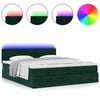 vidaXL Cadre de lit ottoman avec matelas vert fonc&eacute; 200x200 cm velours