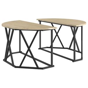 vidaXL Table basse Ch&ecirc;ne Sonoma 80 x 80 x 42 cm